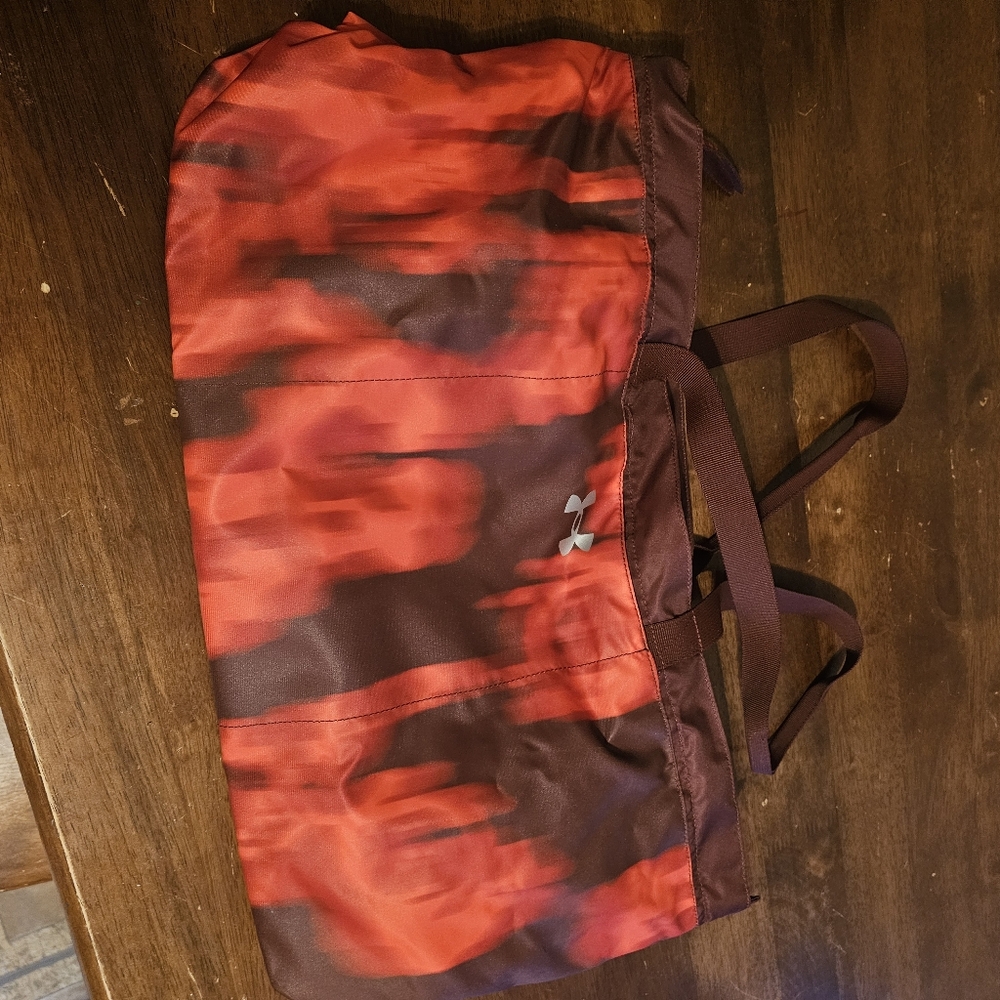 underarmour workout bag red tones